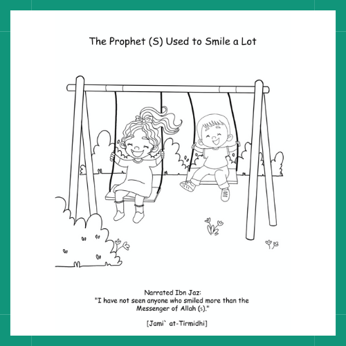 Smile of Our Beloved Prophet (S) - Coloring Page